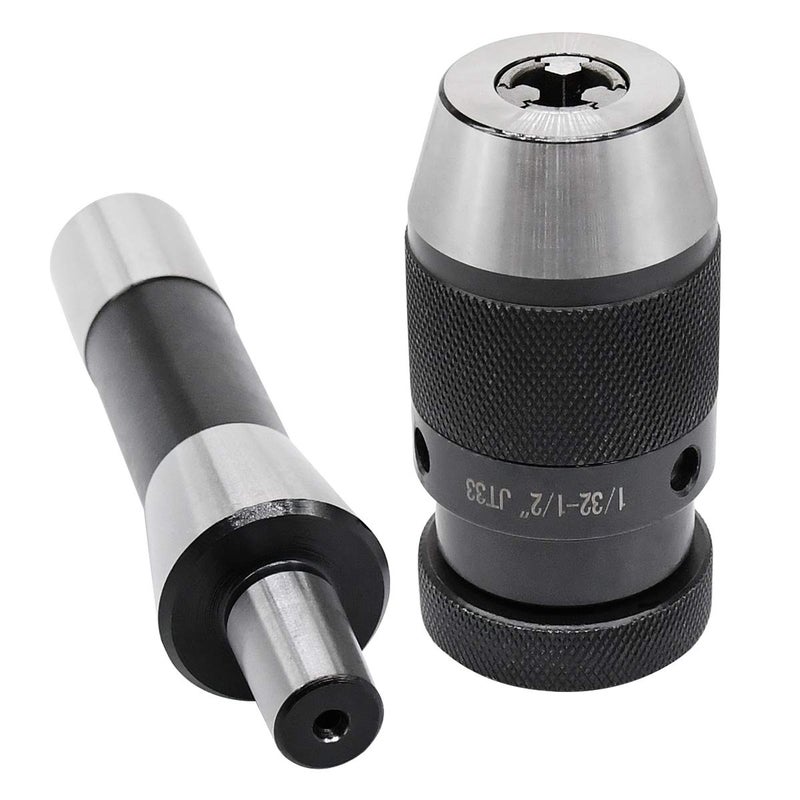 Earl Diamond Super Heavy Duty 1/32"-1/2" Drill Chuck with R8 Shank Adapter Precision Integrated Keyless Drill Chuck (JT33) - Image 4